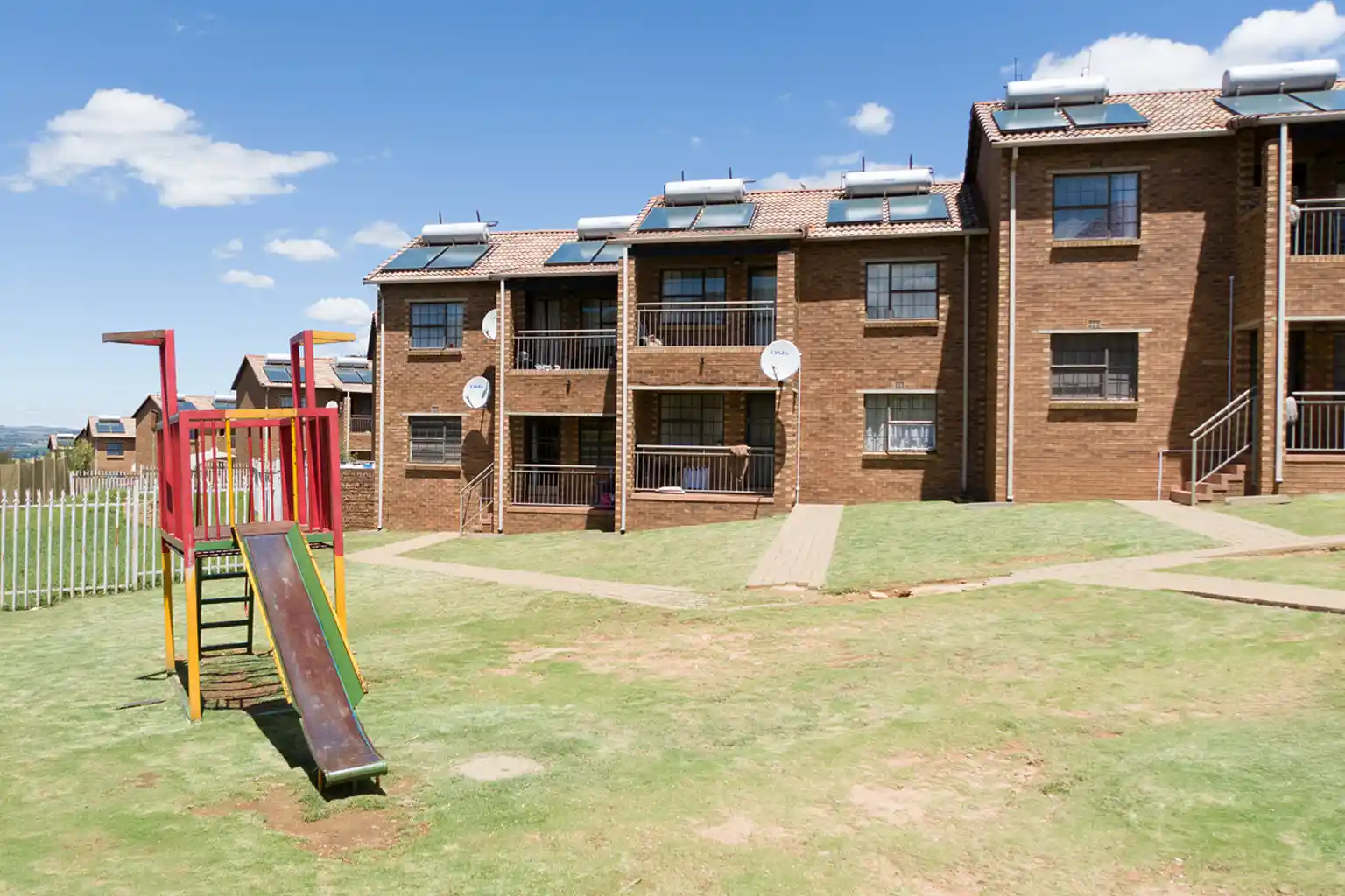 Southgate Ridge buildings and play area