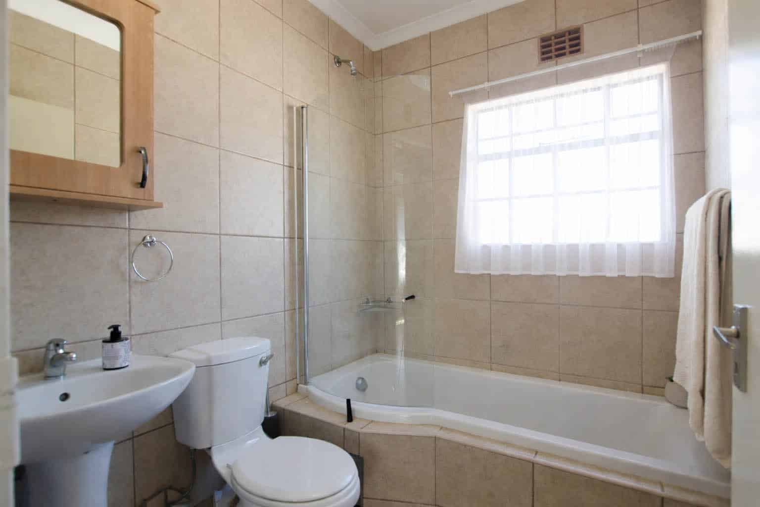 Tiled full bathroom